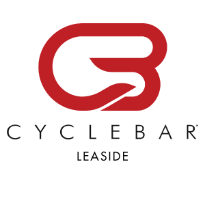 Cyclebar's logo with the words "CYCLEBAR LEASIDE" written below.